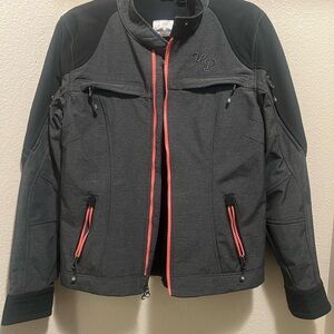 Harley-Davidson Black and Gray Jacket with Red Zippers
